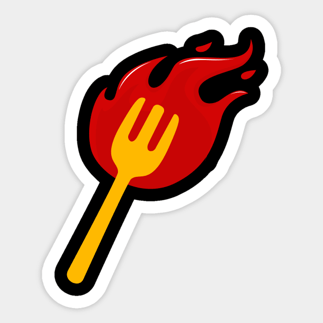 on fire Sticker by keenkei